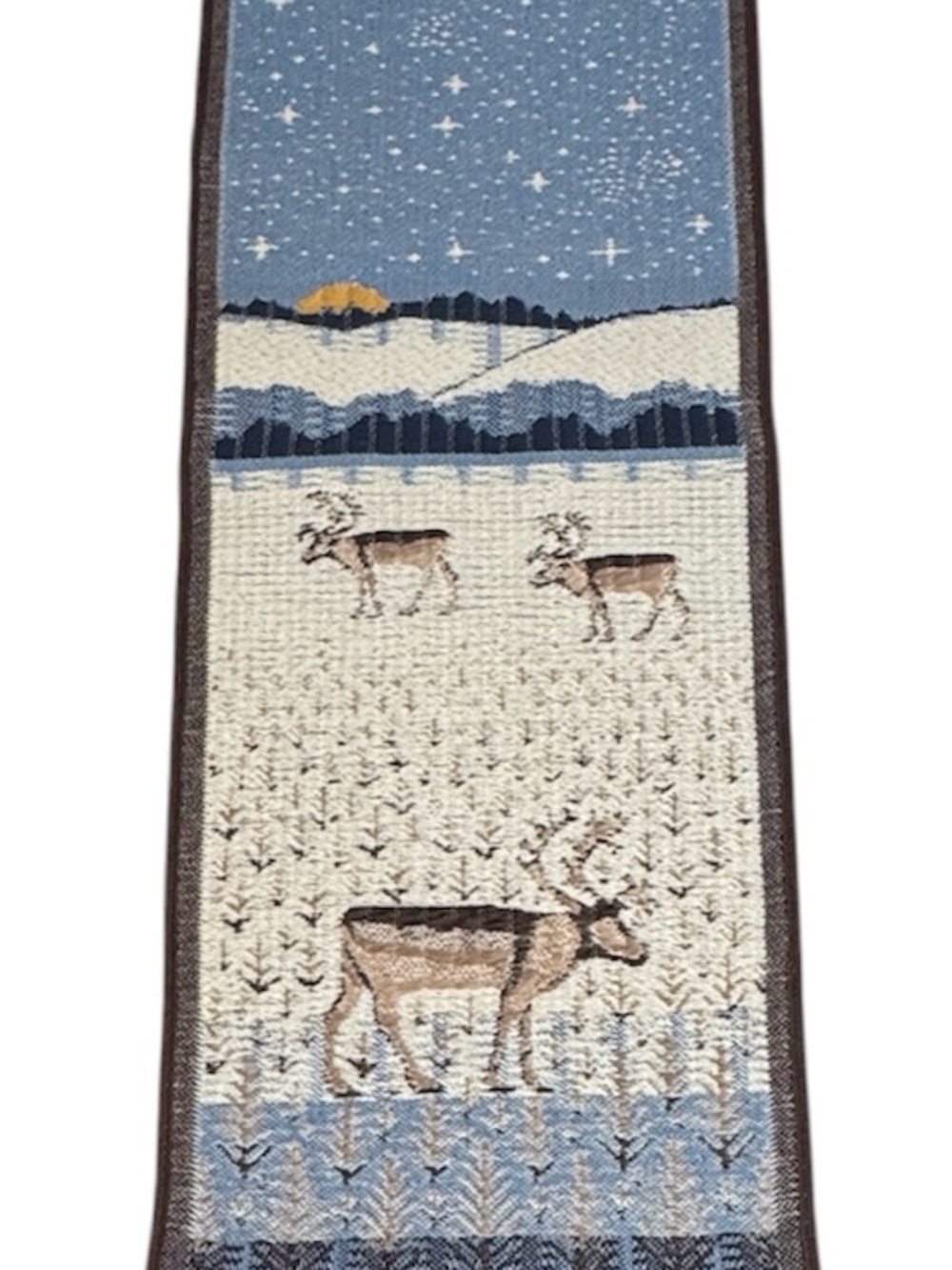 New HANHISALON KUTOMO OY Woven Finnish Wall Hanging Winter/Reindeers Design